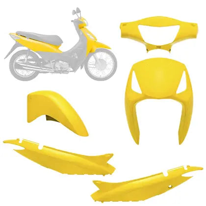 CARENAGEM CONJUNTO COMPLETO BIZ 125 + 07 AMARELO - SPORTIVE
