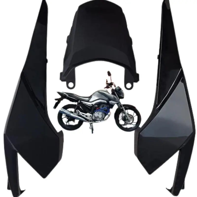 RABETA COMPLETA (KIT 3 PEÇAS SEM ADESIVO) PRETO TITAN 160 EX 22-23 (52892) 9030002 SPORTIVE