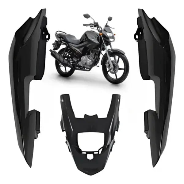 RABETA COMPLETA (KIT 2 PEÇAS SEM ADESIVO) FACTOR 125i 17-22/FACTOR 150 16-22 (48999) PRETO SPORTIVE