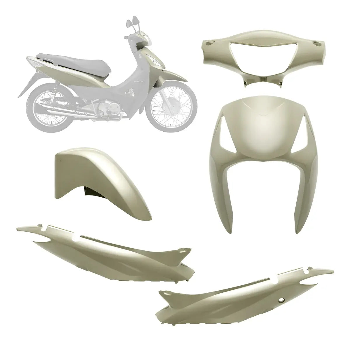 CARENAGEM CONJUNTO COMPLETO BIZ 125 10 BEGE - SPORTIVE