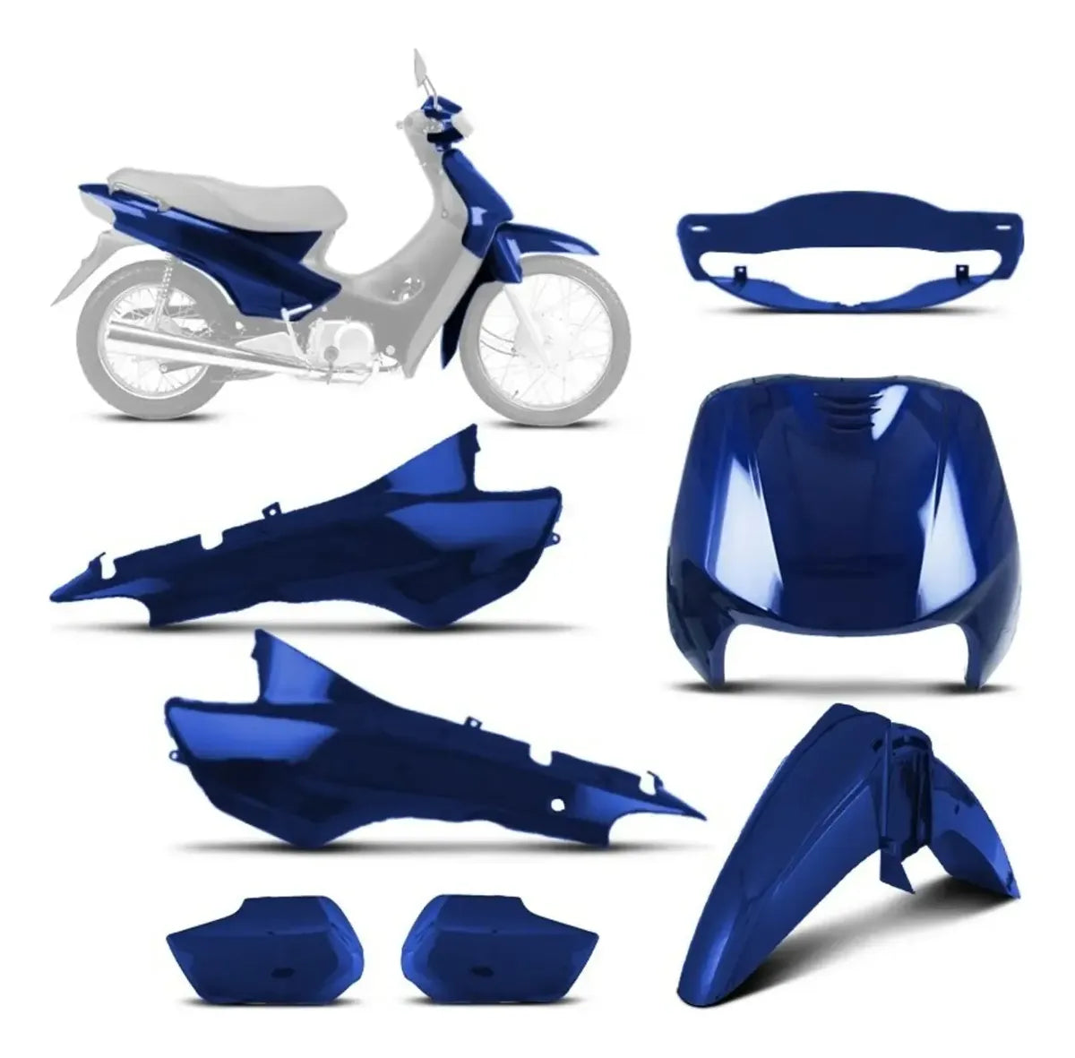 CARENAGEM CONJUNTO COMPLETO BIZ 100 05 AZUL - SPORTIVE
