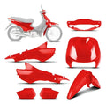 CARENAGEM CONJUNTO COMPLETO BIZ 100 98/01 VERMELHO - SPORTIVE