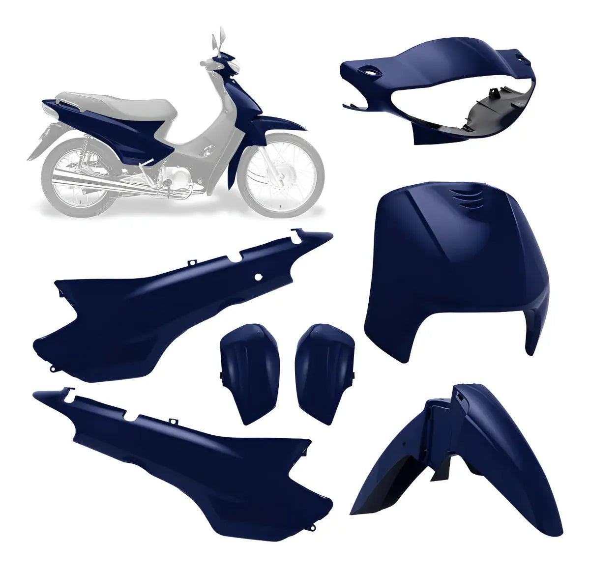 CARENAGEM CONJUNTO COMPLETO BIZ 100 98/99 AZUL - SPORTIVE