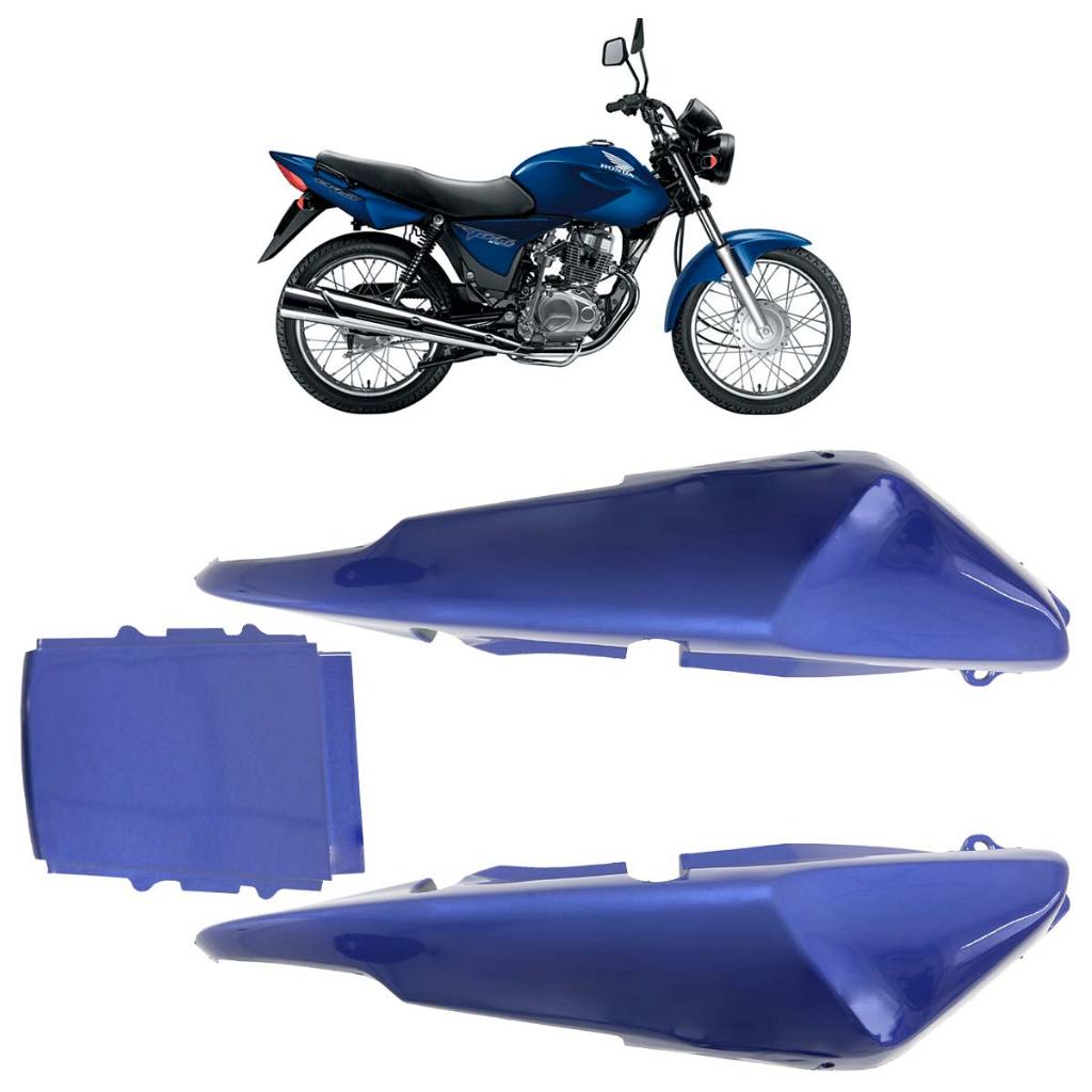 RABETA COMPLETA (KIT 3 PEÇAS SEM ADESIVO) TITAN 150 07 AZUL (32339) PROTORK