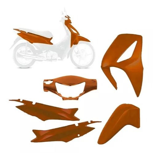 CARENAGEM CONJUNTO COMPLETO BIZ 125 06 LARANJA - SPORTIVE