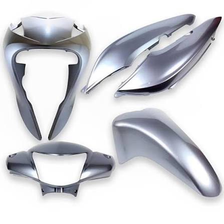 CARENAGEM CONJUNTO COMPLETO BIZ 125 ES 15 PRATA METALICO - SPORTIVE