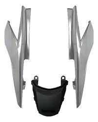 RABETA COMPLETA (KIT 3 PEÇAS SEM ADESIVO) PRATA METÁLICO+PRETO FOSCO TITAN 160 22-23 (48366) 9500005 SPORTIVE