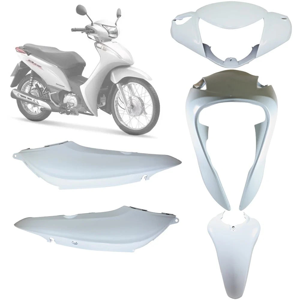 CARENAGEM CONJUNTO COMPLETO BIZ 125 EX BRANCO FOSCO - SPORTIVE